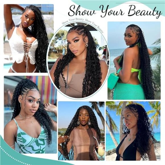 Human Braiding Hair for Boho Braids Human 110g 20 Inch Curly Boho Hair - Picture 6 of 7